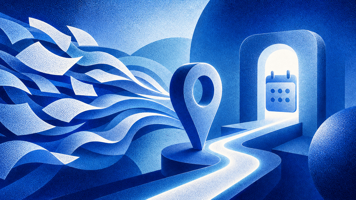 Illustration de visiteurs SEO transformés en conversations puis en rendez-vous