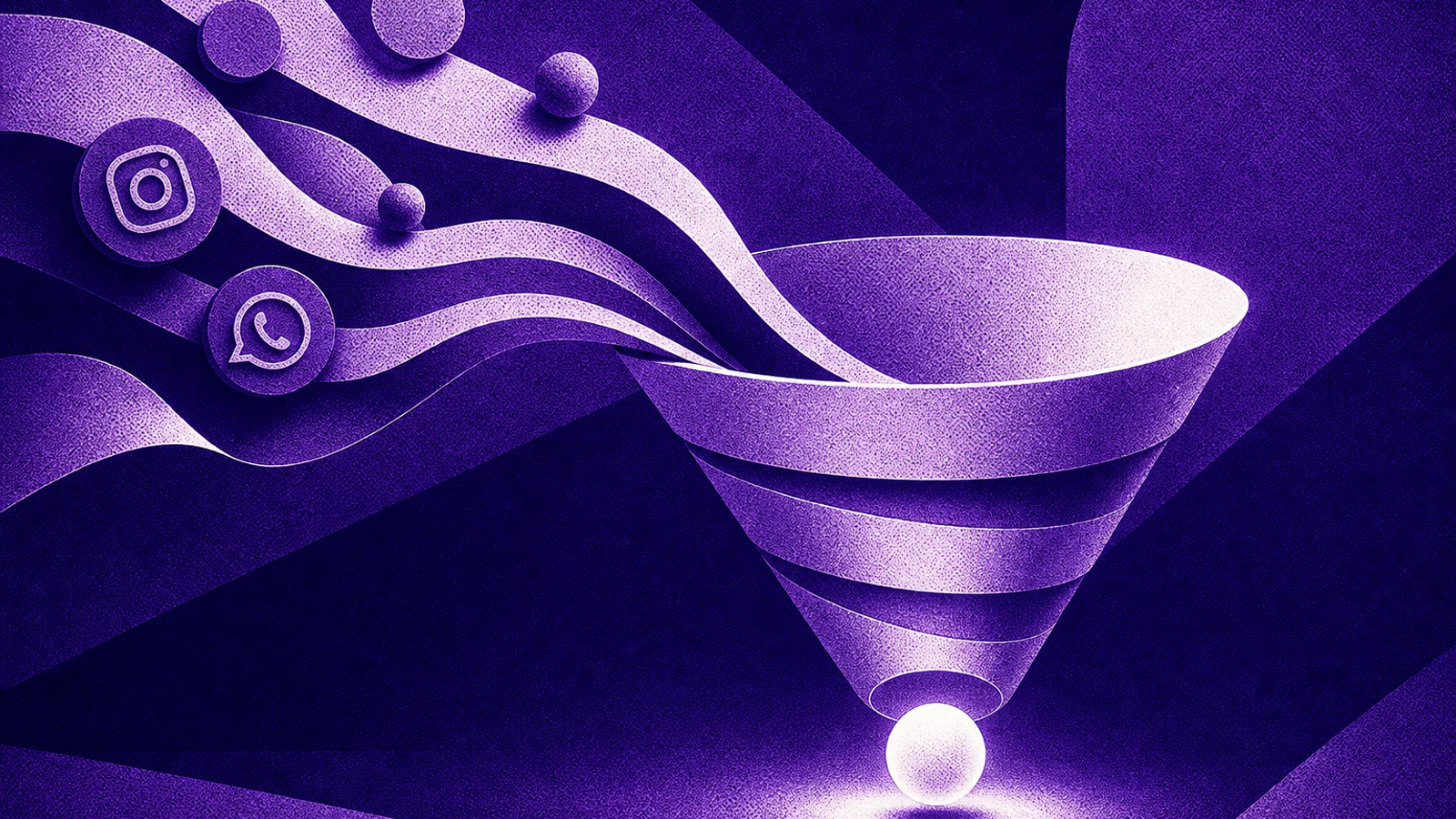 Illustration d'un funnel de conversion SEO transformant le trafic en leads