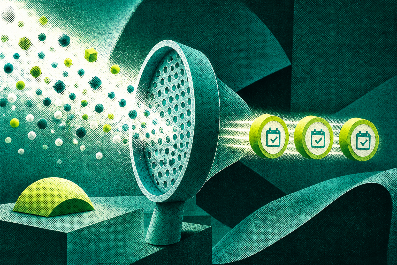 Illustration d'un filtre conversationnel WhatsApp transformant le trafic organique en rendez-vous qualifiés