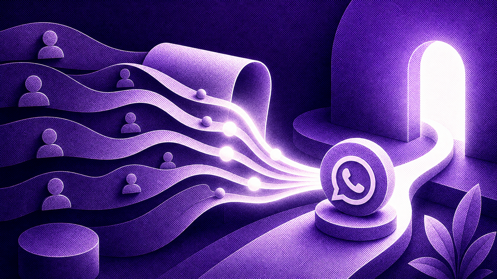 Illustration d'une relance WhatsApp qui réactive des prospects froids