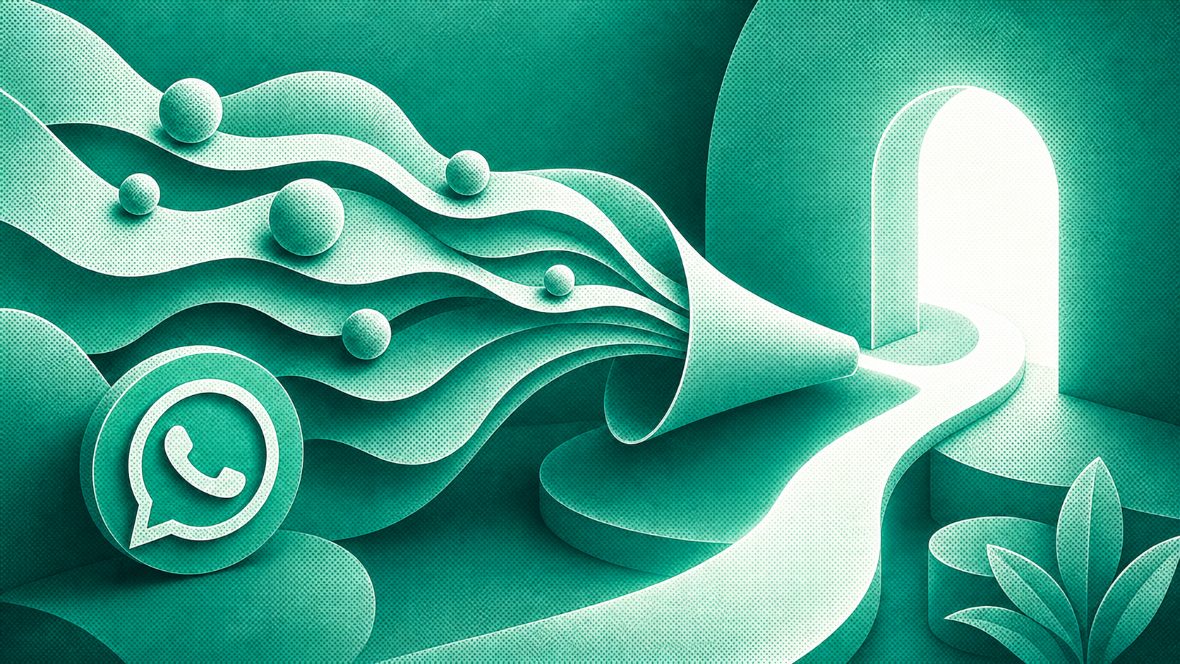 Illustration d'un site web transformant ses visiteurs en conversations WhatsApp qualifiées